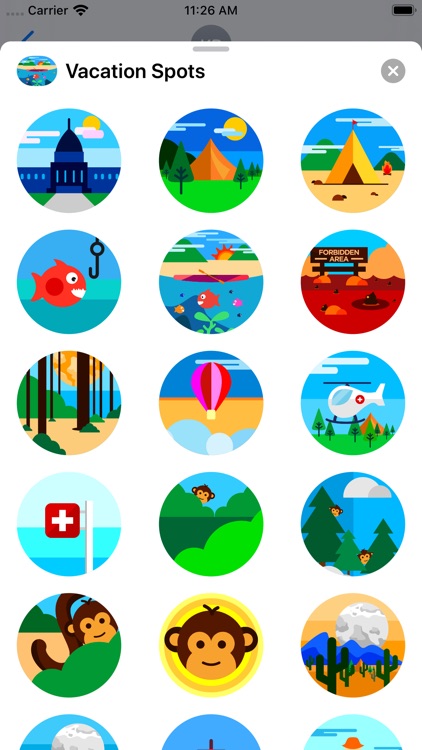 Vacation Spots Stickers