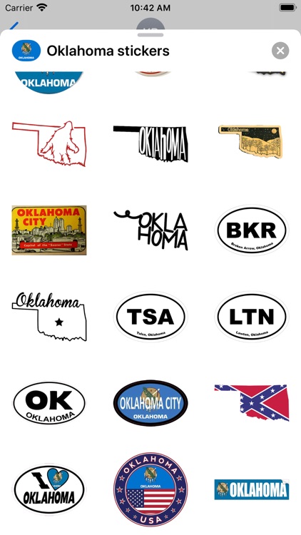 Oklahoma emoji - USA sticker