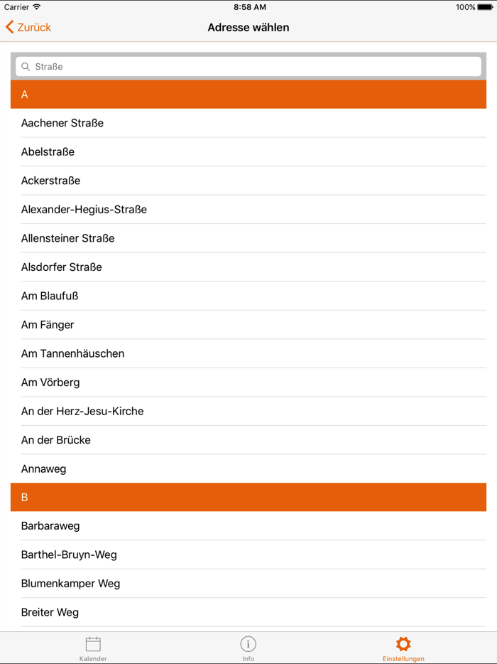Stadt Wesel – Abfall App