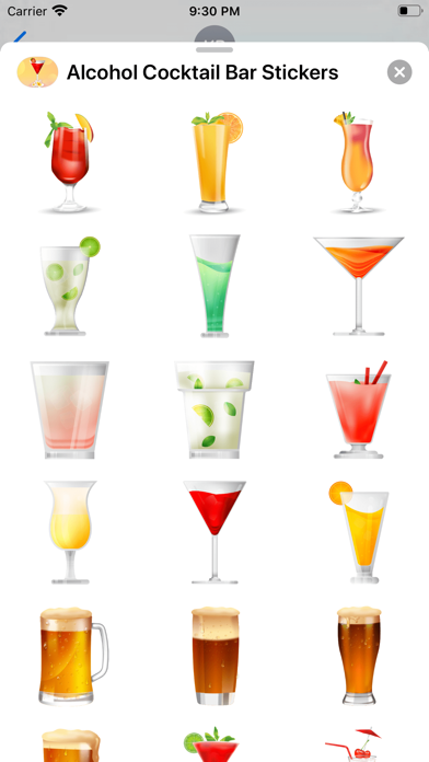 Alcohol Cocktail Bar Stickers screenshot 3