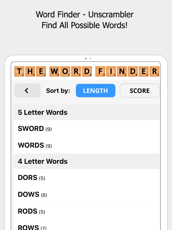 The Word Finder screenshot