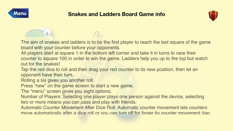 Snakes and Ladders Board Game