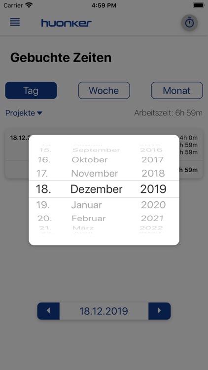 huonker Zeiterfassung screenshot-5