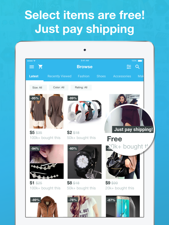 iPad Image of Wish - Shopping Made Fun