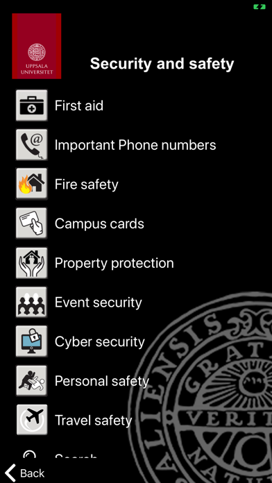 Uppsala Universitet Säkerhet screenshot 3