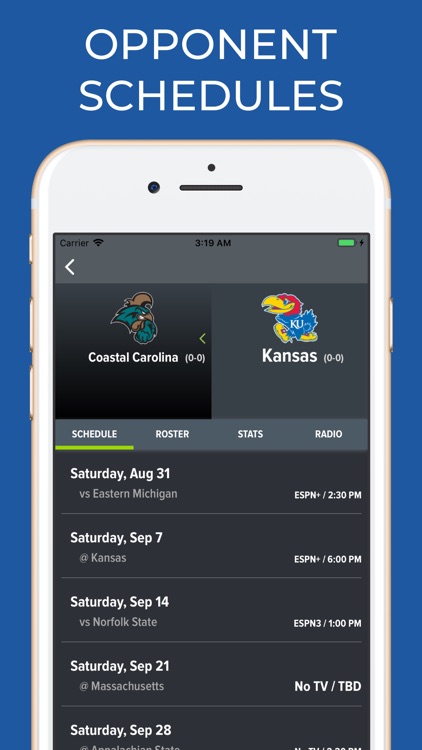 Kansas Football Schedules screenshot-5