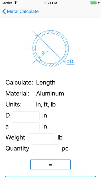 Calculation of metal