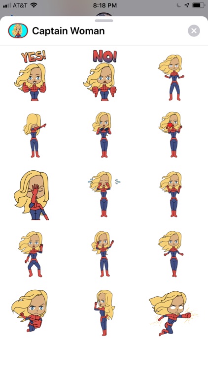 Super Woman Hero Cute Stickers