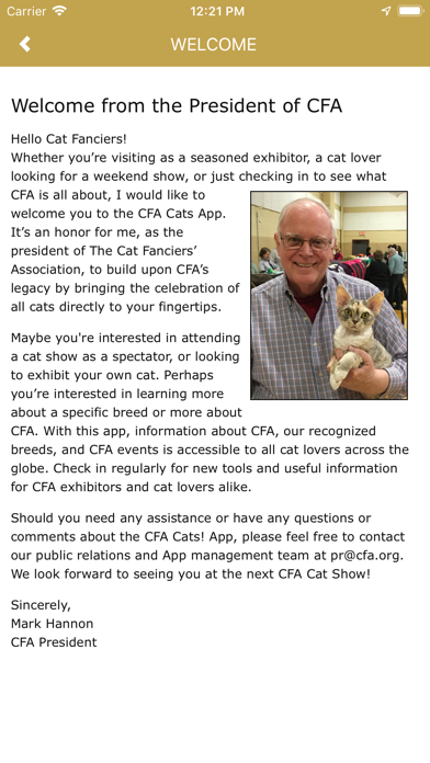 CFA - Cat Fanciers Association screenshot 2