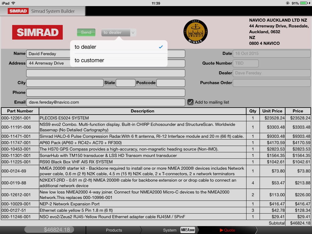 Simrad PRO System Builder screenshot 4