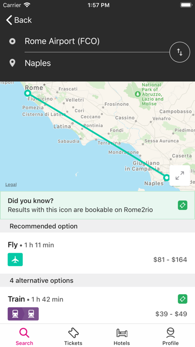 Rome2rio: find out how to get from a to b Screenshot 2