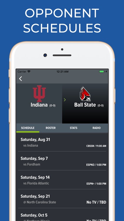 Indiana Football Schedules screenshot-6