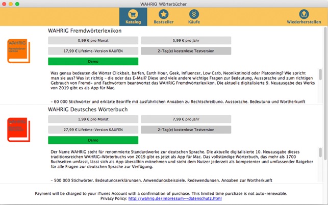 Wahrig Wörterbücher Im Mac App Store - 