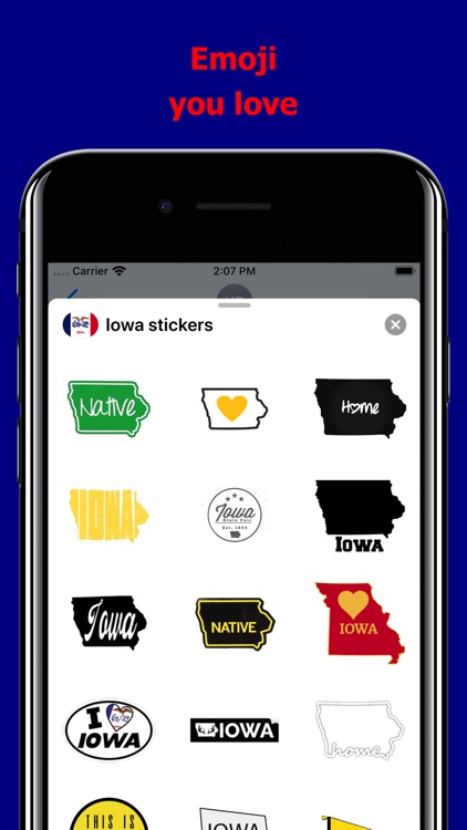 Iowa emojis - USA stickers