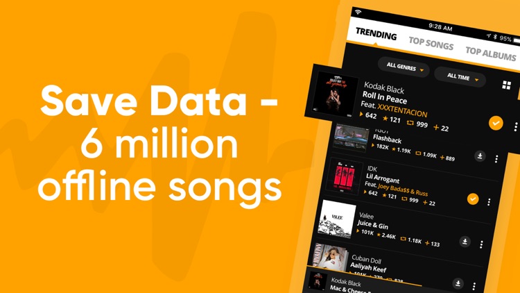 Audiomack-New Music, Save Data