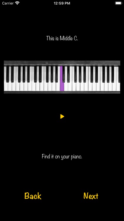 The piano teacher app