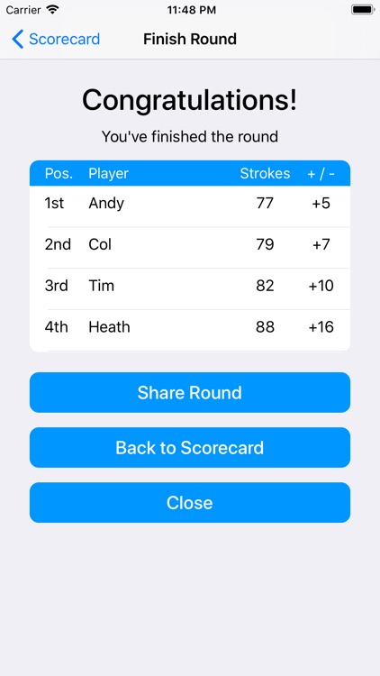 Golfers Score screenshot-4