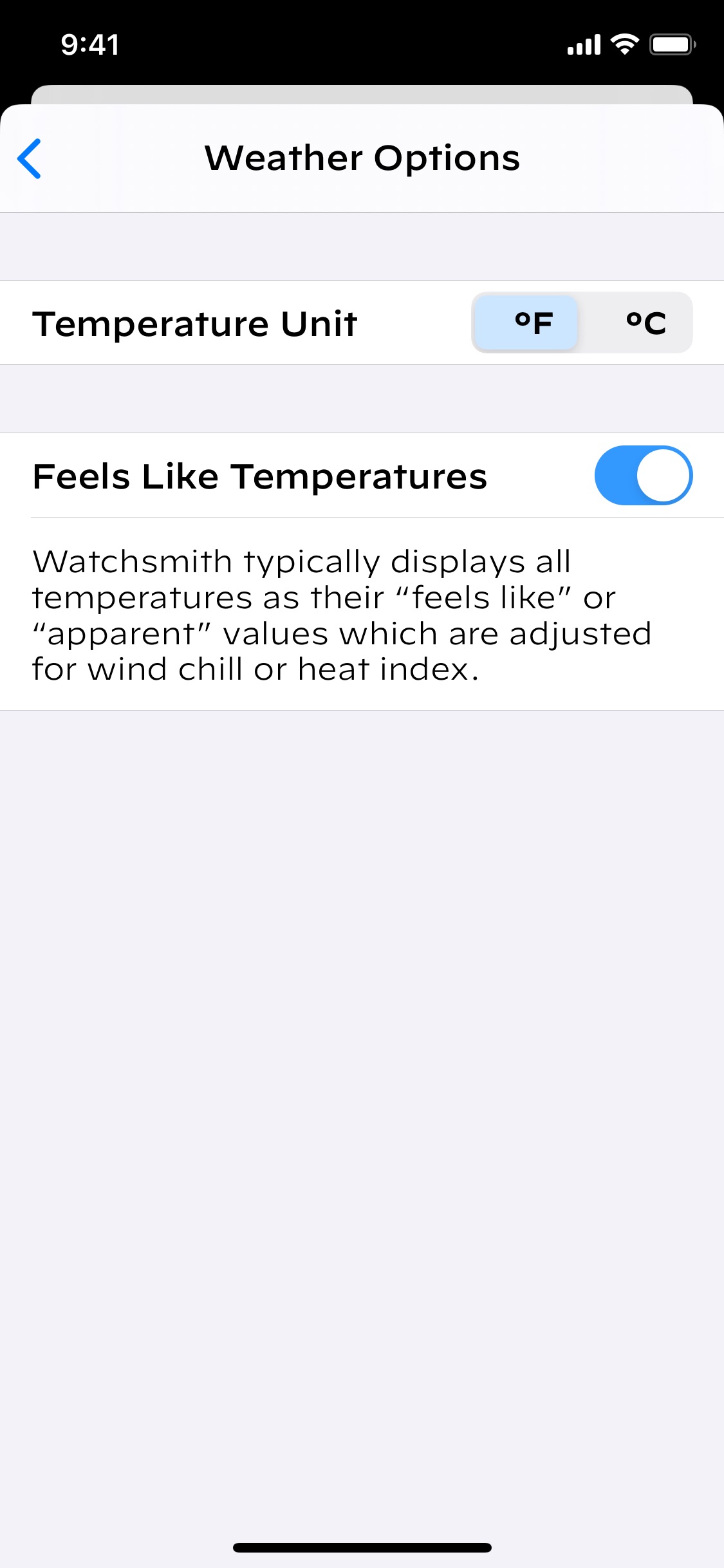 Screenshot do app Watchsmith