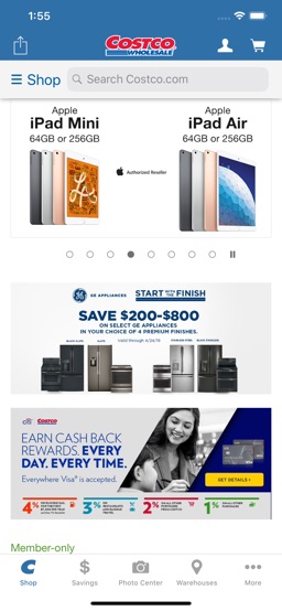 Costco app screenshot