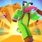 Run, jump, slide, and navigate obstacles while you mine resources and construct the base