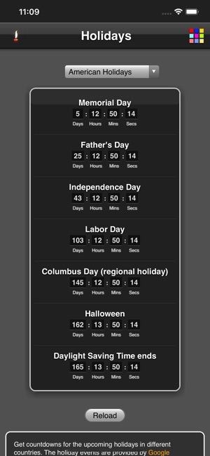 Holidays Countdown