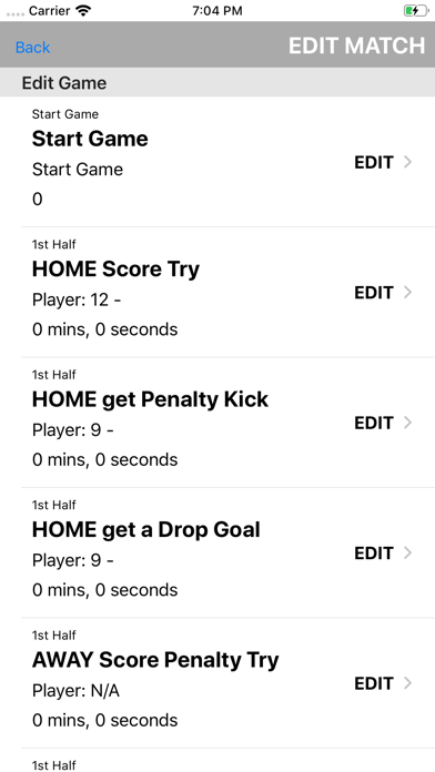 Rugby Scorer Pro screenshot 4