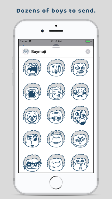 Boymoji - Cartoon Sticker Pack screenshot 3