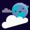 Tap to rotate the clouds and keep the planets balance or it will fall down