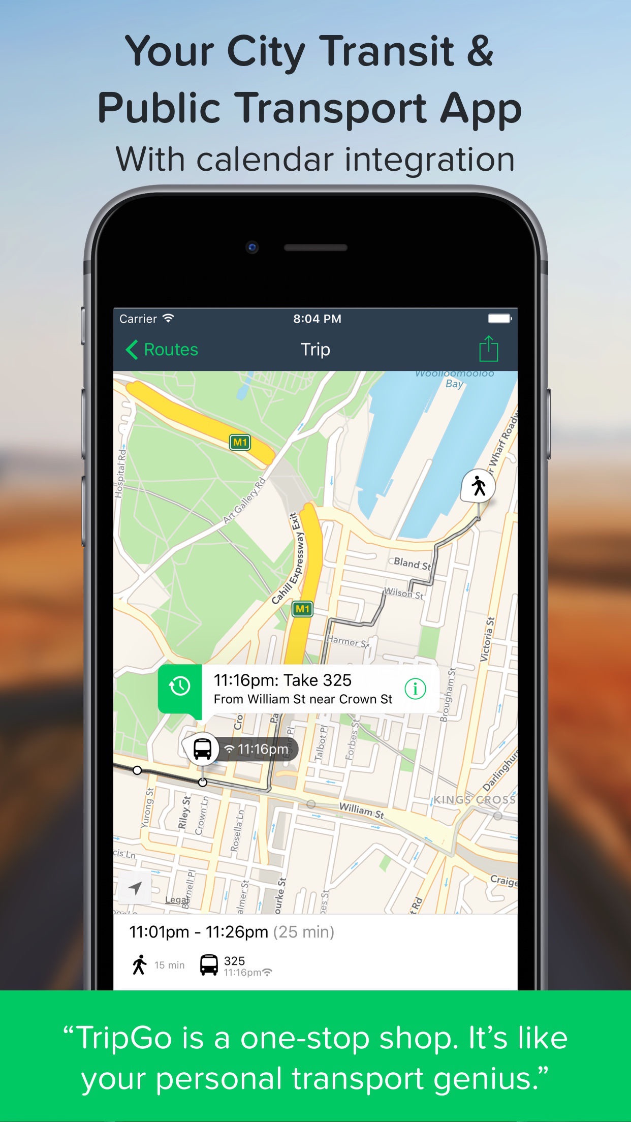 Screenshot do app TripGo