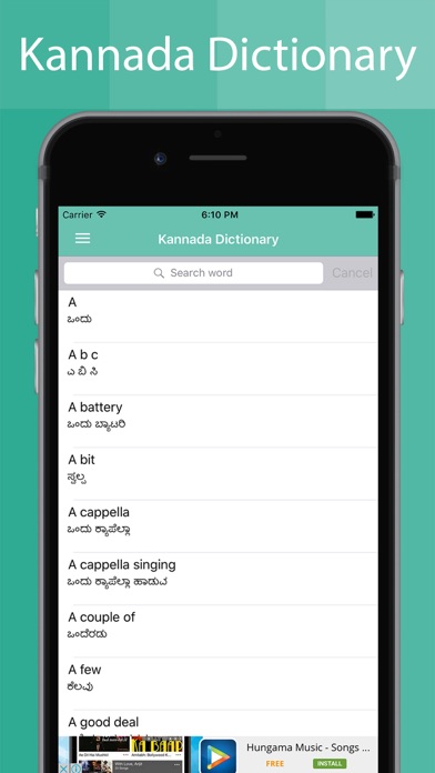 How to cancel & delete Kannada Dictionary Offline from iphone & ipad 2