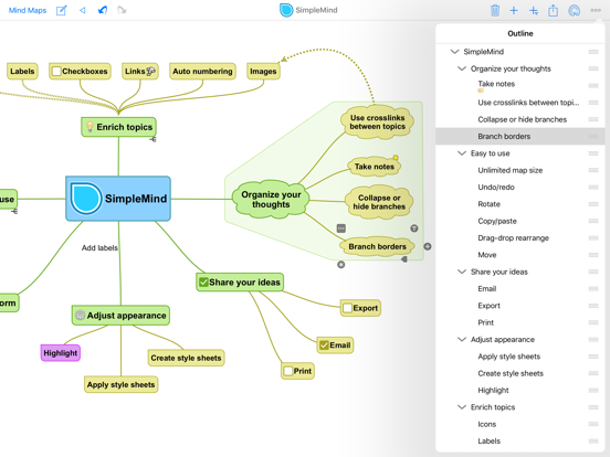SimpleMind Pro+ Mind Mapping Screenshot 1