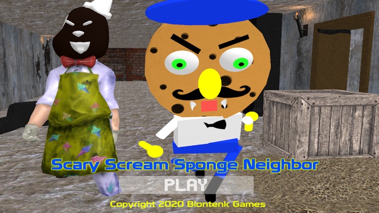 Scary Scream Sponge Neighbor