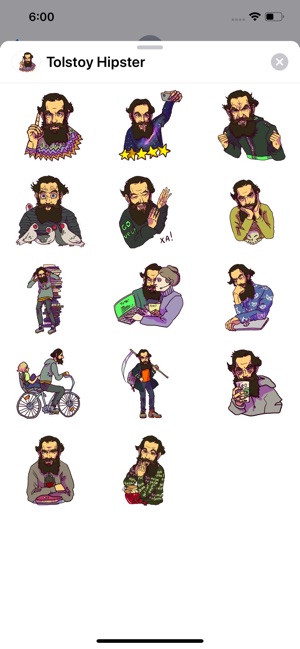 Tolstoy Hipster Sticker Pack(圖1)-速報App