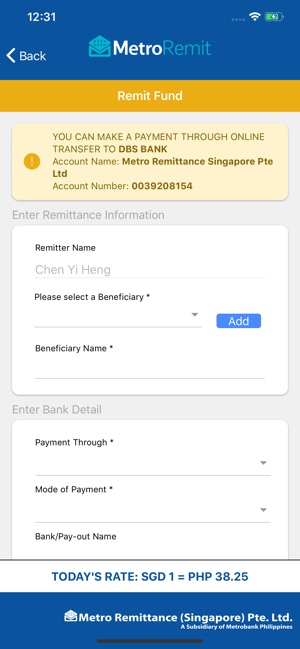 Metroremit Sg On The App Store