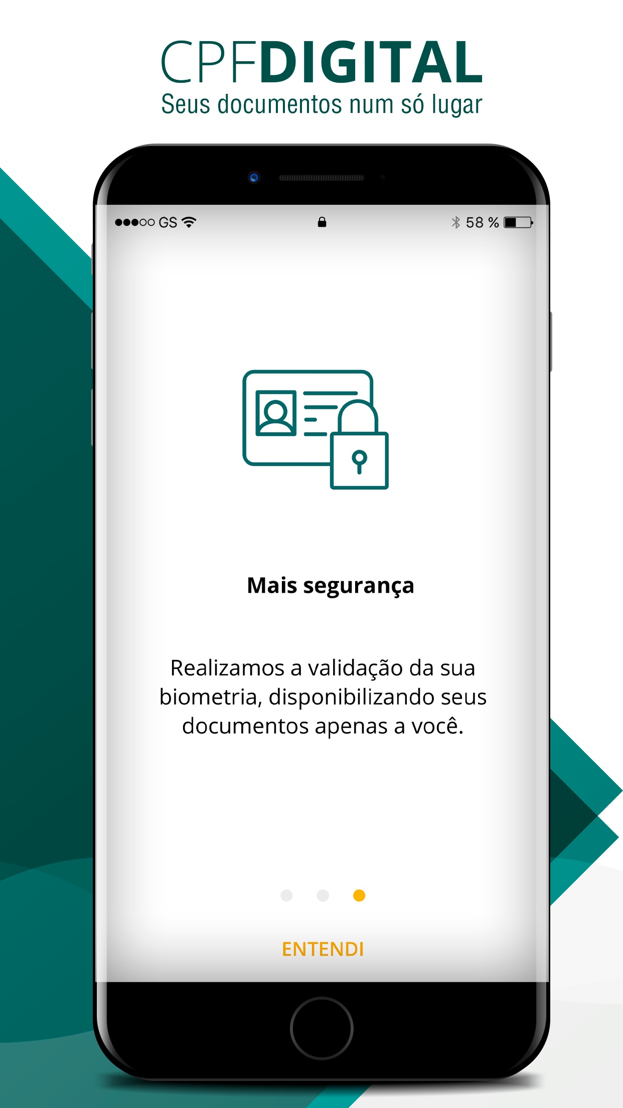 Screenshot do app CPF Digital