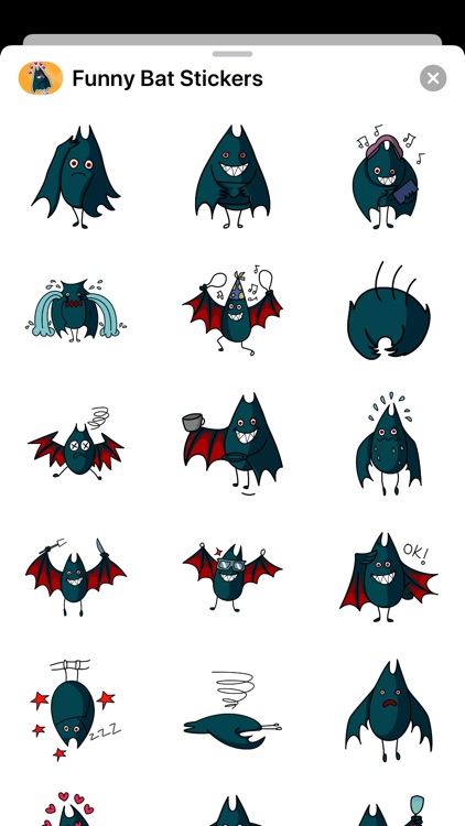 Funny Bat Stickers HD