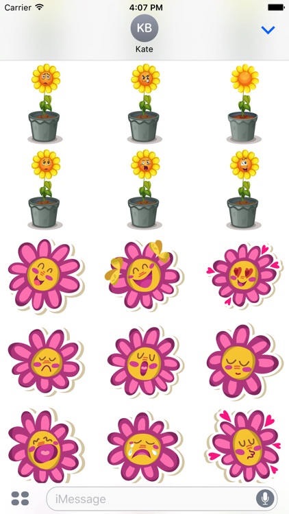 Flower Power Emoji Stickers