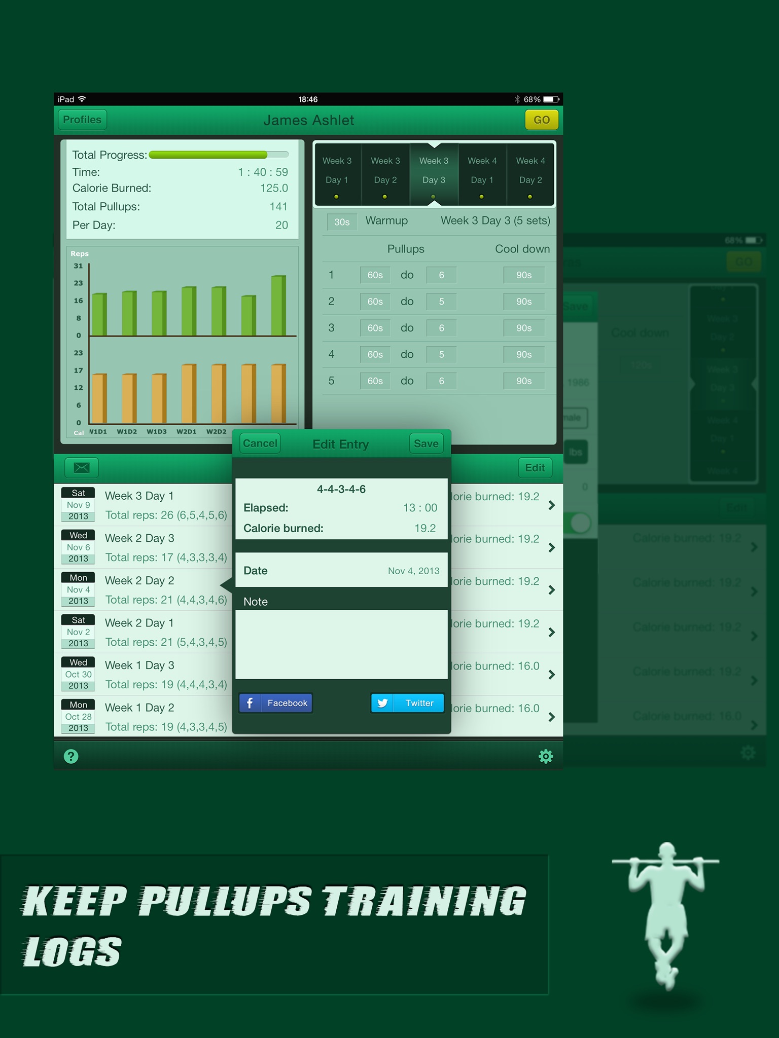 Pullups Coach for iPad screenshot 4