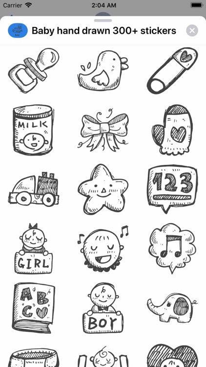 Baby hand drawn 300+ stickers screenshot-3