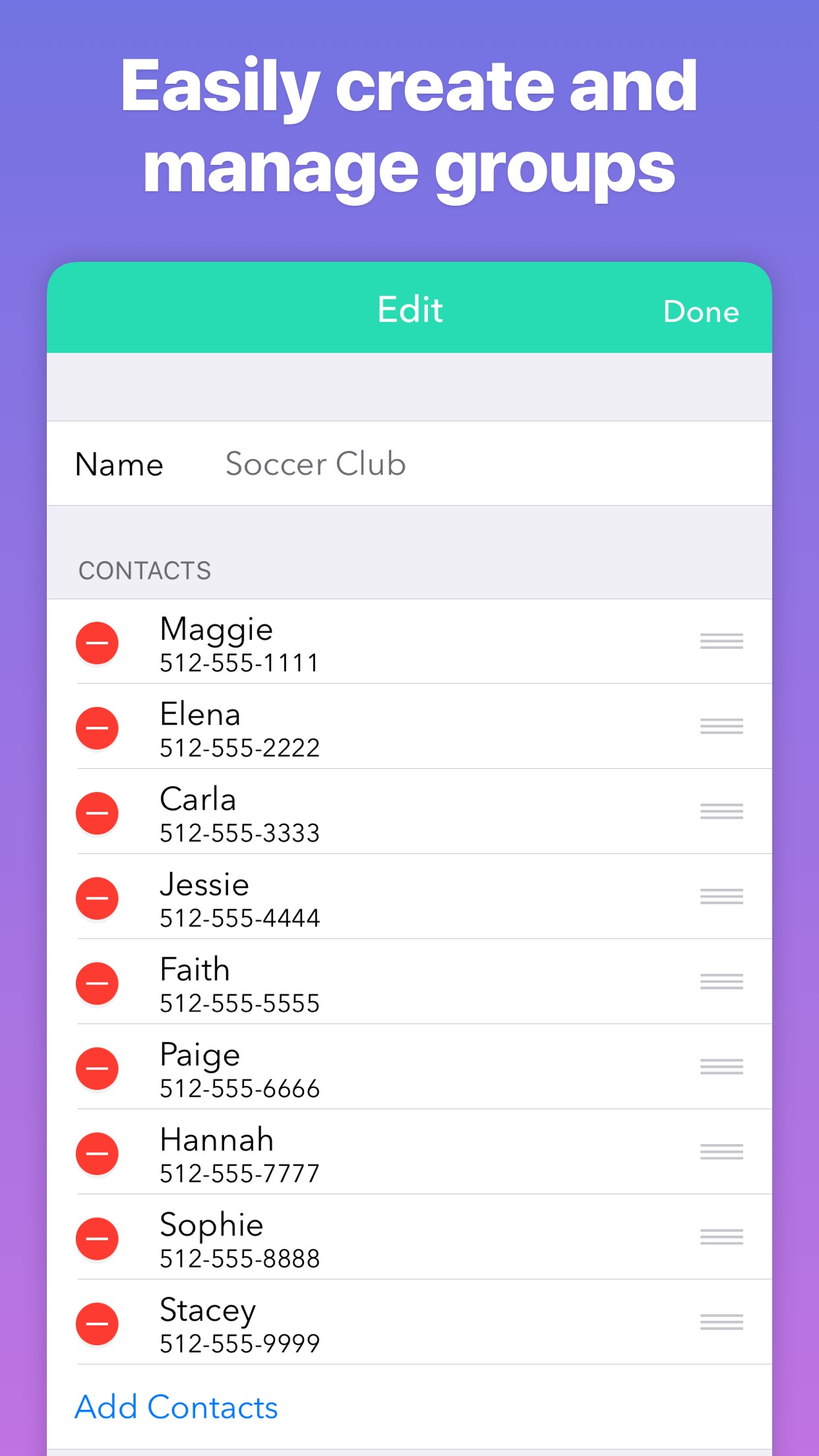 Screenshot do app Group Text+