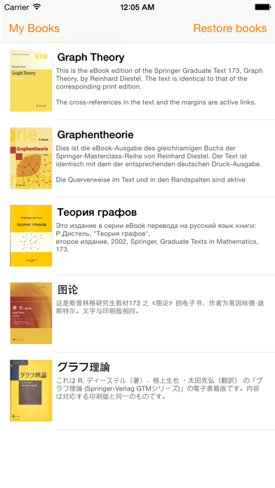 How to cancel & delete Graph Theory, by Reinhard Diestel from iphone & ipad 1
