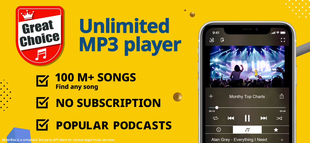 Unlimited Music MP3 PlayerMB3 Revenue & Download