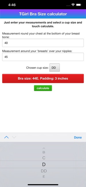 TGirl Bra Size Calculator(圖3)-速報App