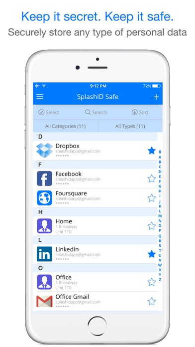 SplashID Safe for iPhone Screenshot 1