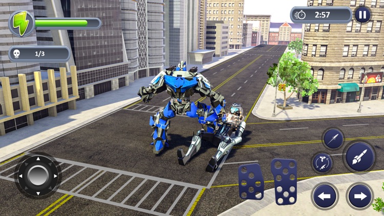 Flying Limo Car Robot War screenshot-2