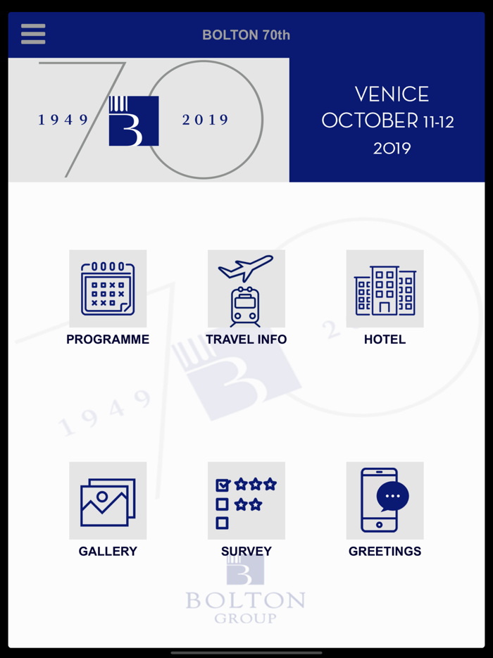 BOLTON 70th ANNIVERSARY