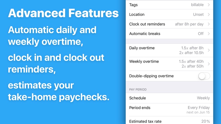 Hours Tracker: Hours and Pay screenshot-4