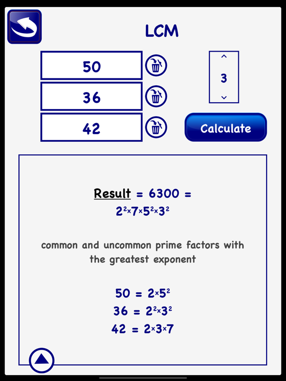 LCM GCD Prime Factor Calc Lite screenshot 3