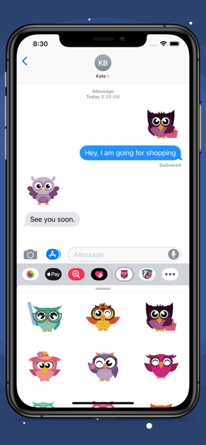 Owl Smiley Stickers(圖7)-速報App