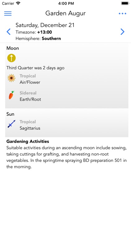 Garden Augur - Moon Calendar